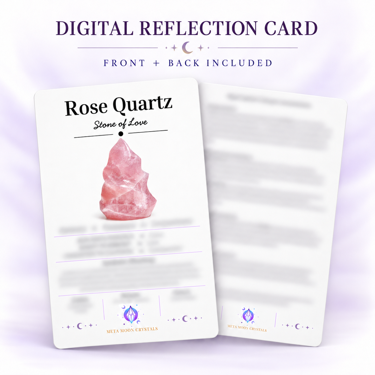 Rose Quartz Digital Reflection Card