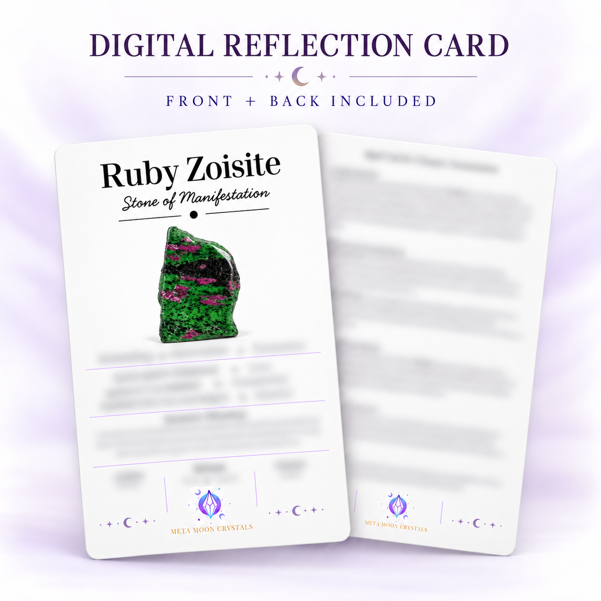 Ruby Zoisite Digital Reflection Card