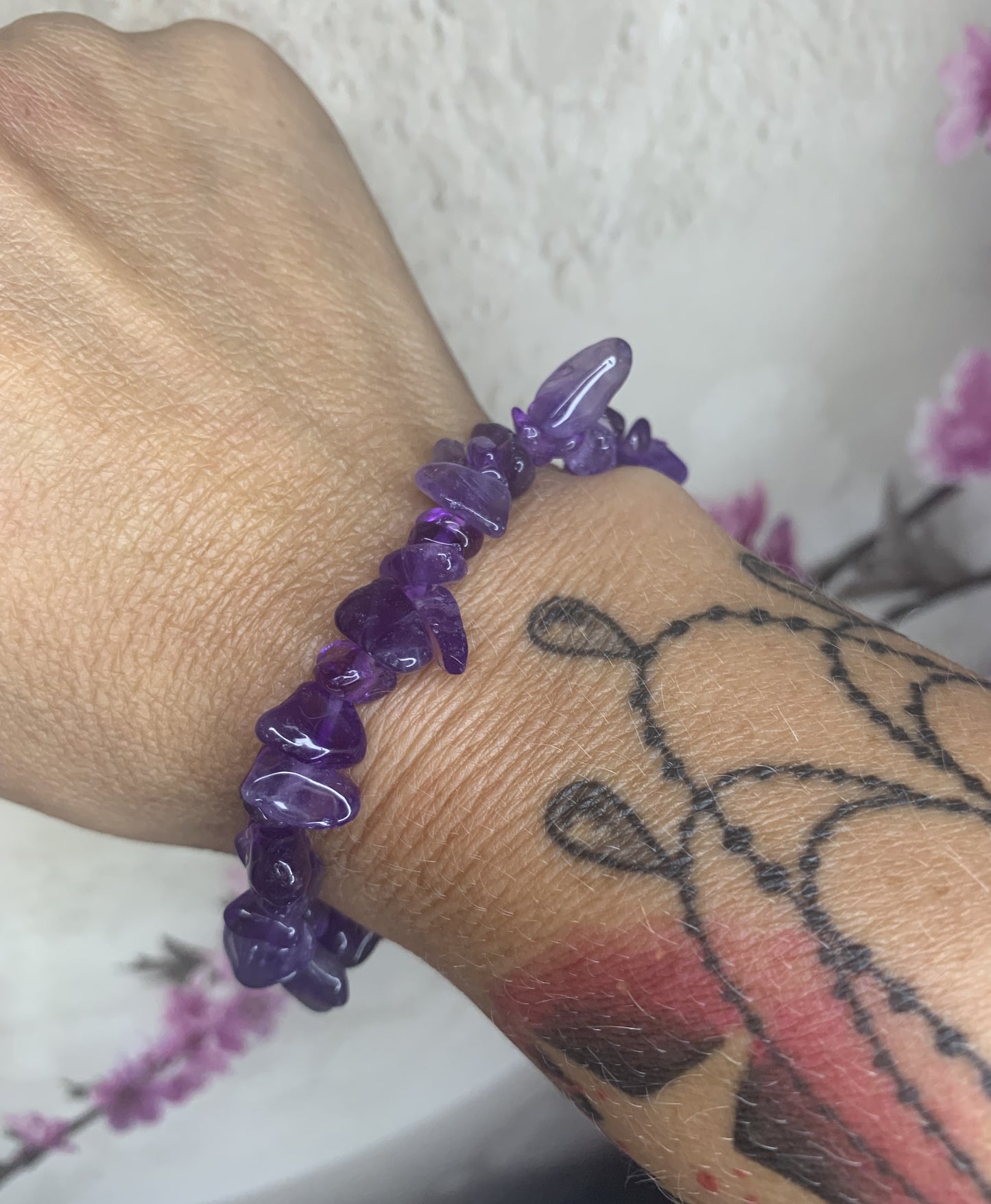 Amethyst Chip Bracelet