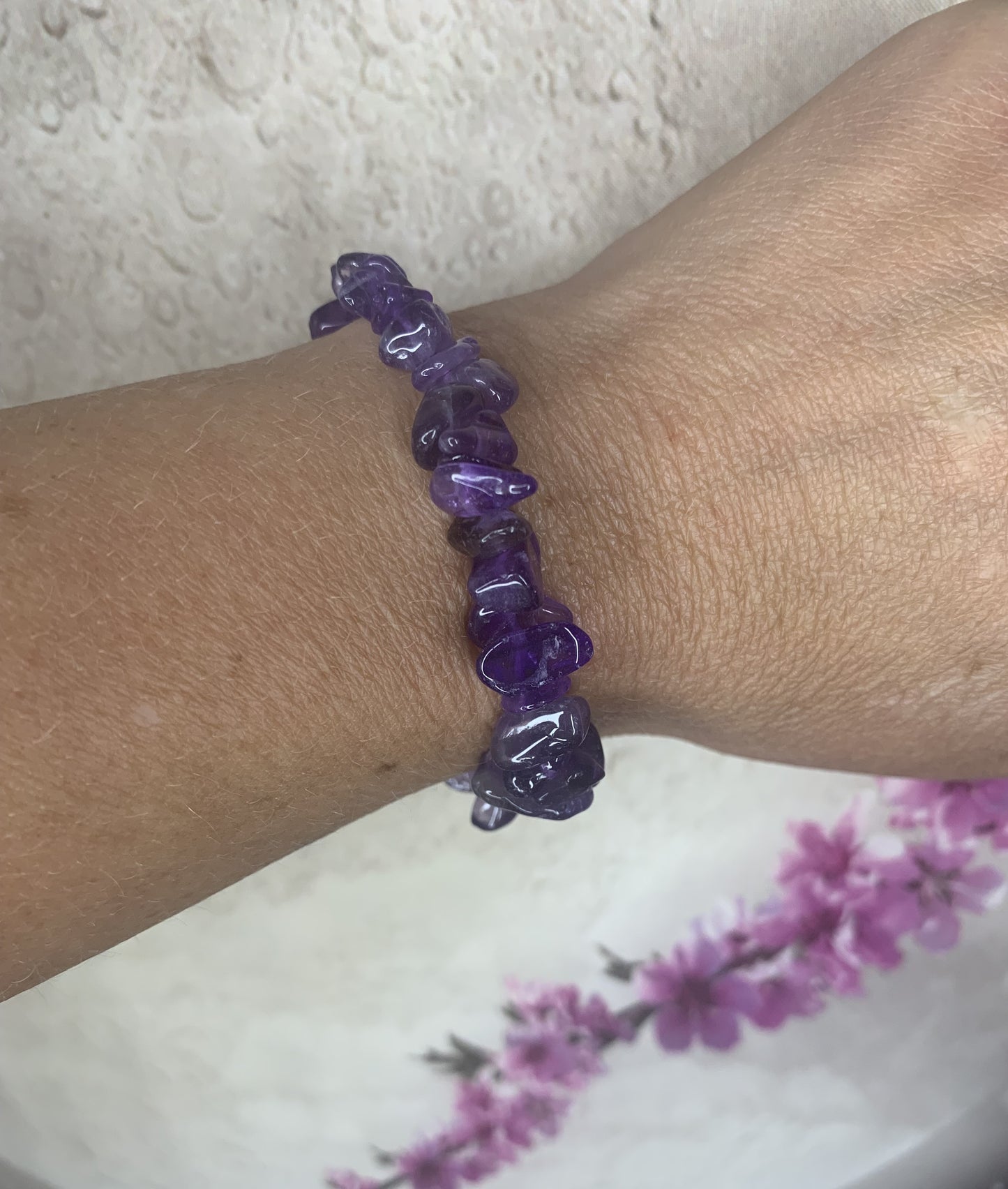 Amethyst Chip Bracelet