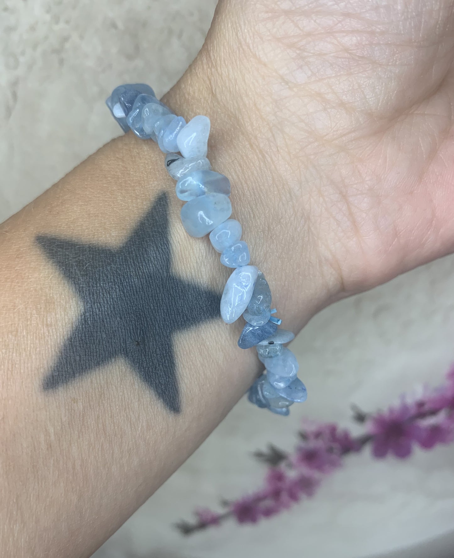 Aquamarine Chip Bracelet