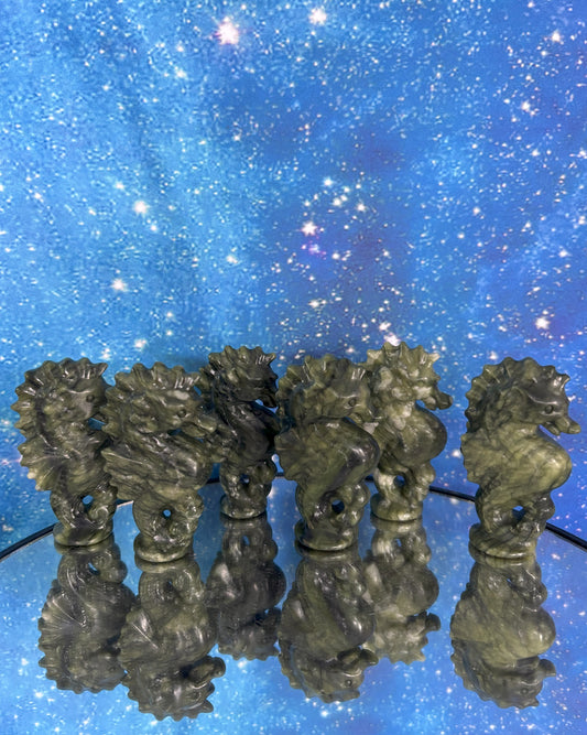 Nephrite Jade Seahorses