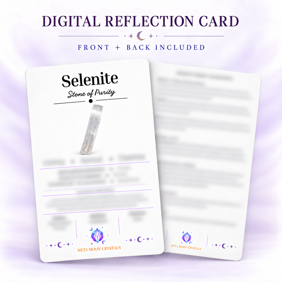Selenite Digital Reflection Card