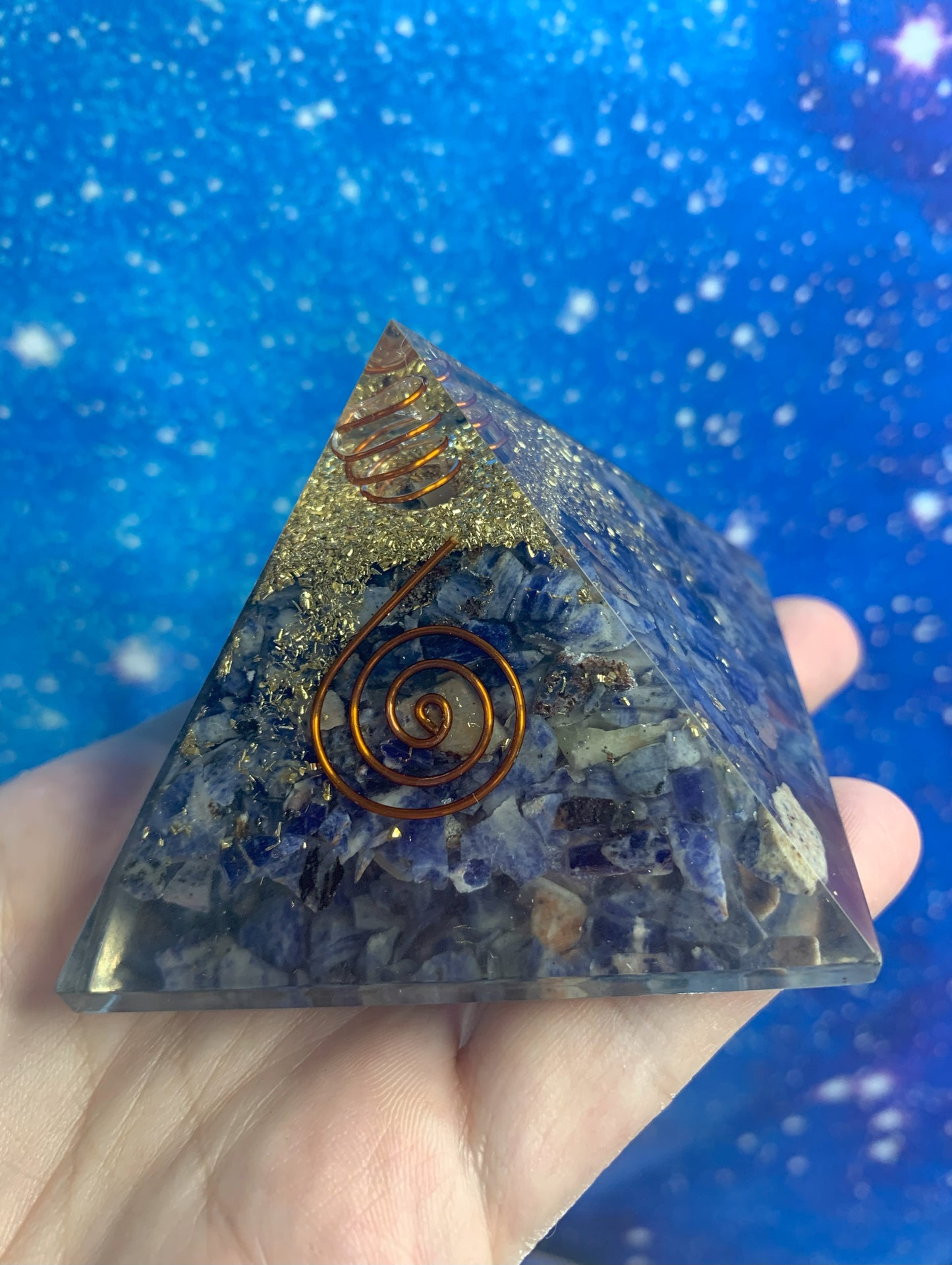 Sodalite Orgonite Pyramid