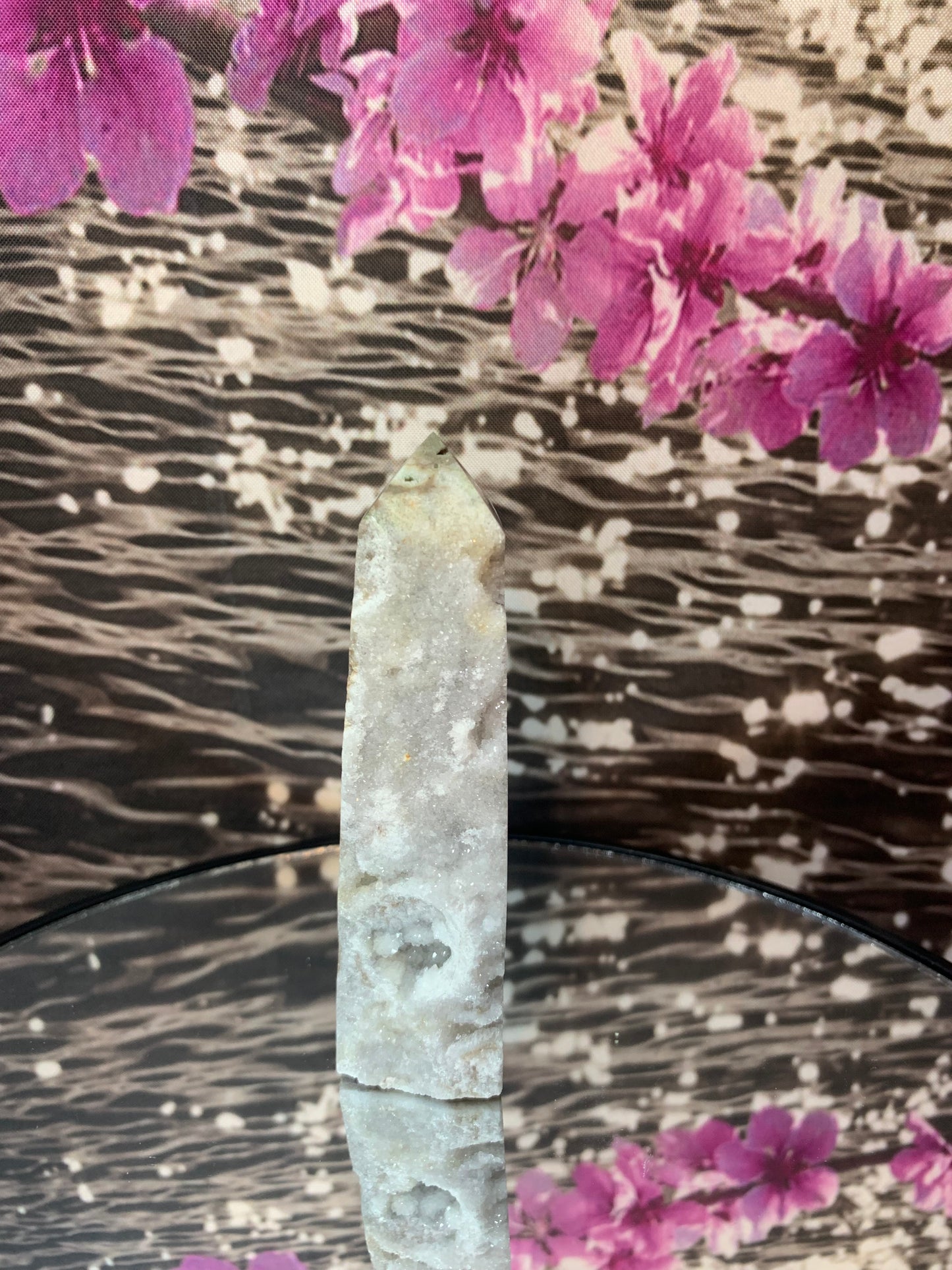 Sphalerite Geode Quartz Tower