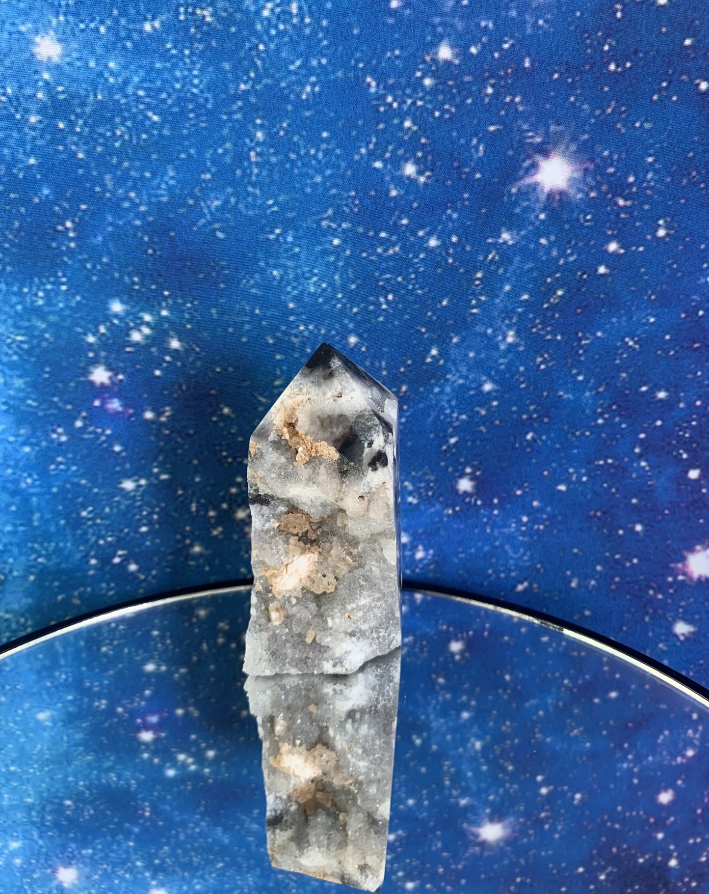 Sphalerite Geode Quartz Tower