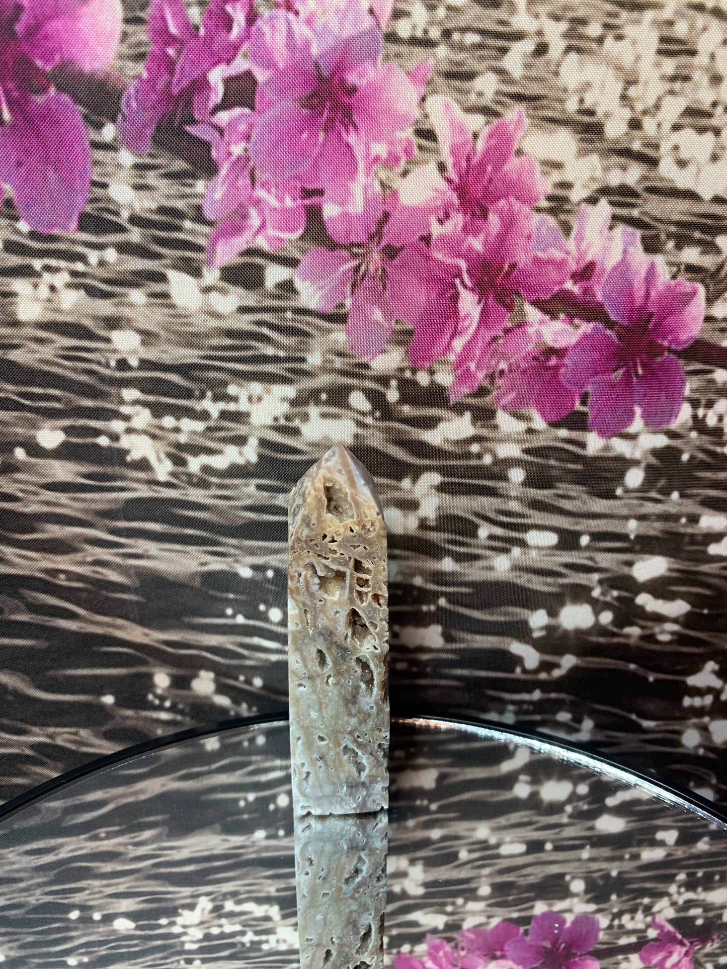 Sphalerite Geode Quartz Tower