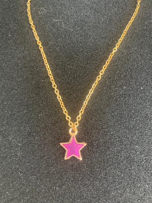 Purple Star Necklace