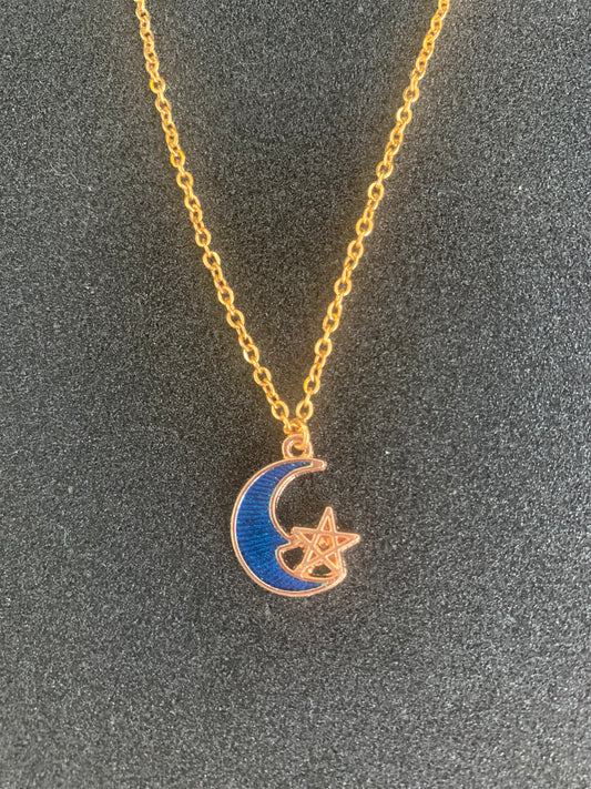 Blue Moon Star Necklace