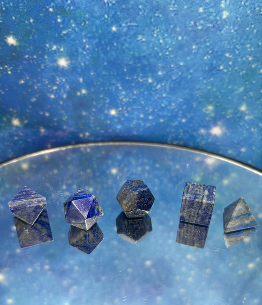 Lapis Lazuli Sacred Geometry Set (5pc)