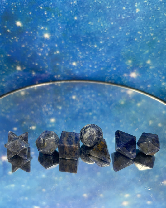 Sodalite Sacred Geometry Set (7pc)
