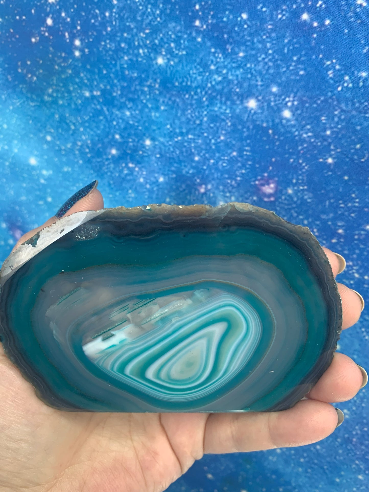 Teal Agate Geode