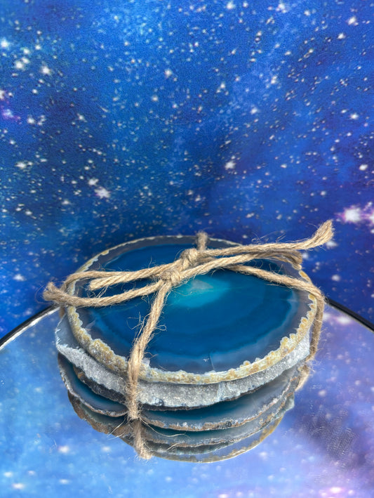 Teal Agate Slice Bundle