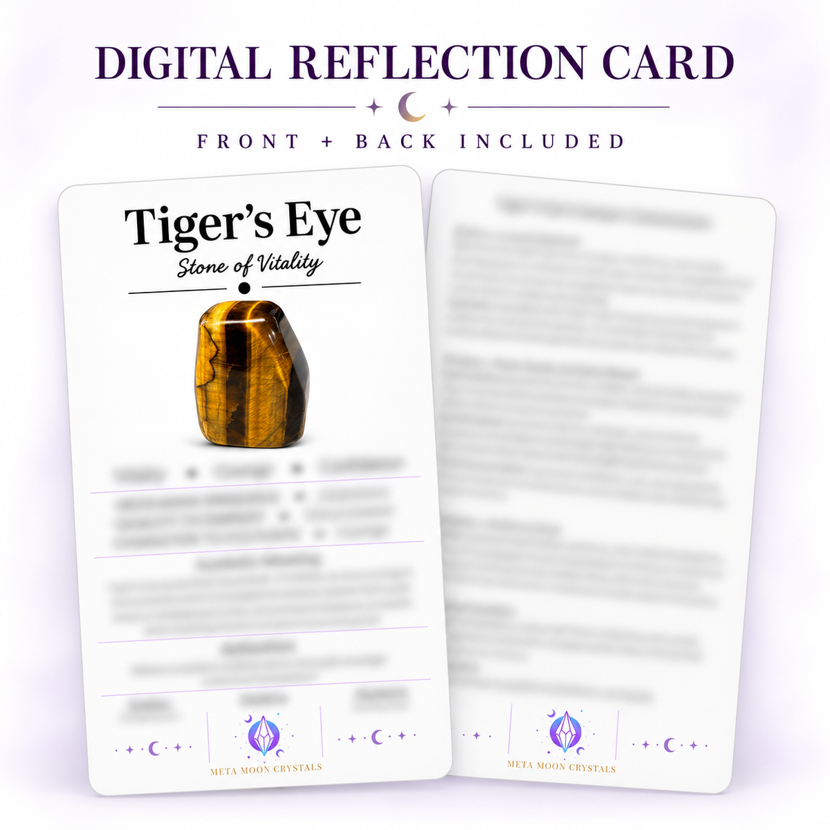 Tiger's Eye Digital Reflection Card