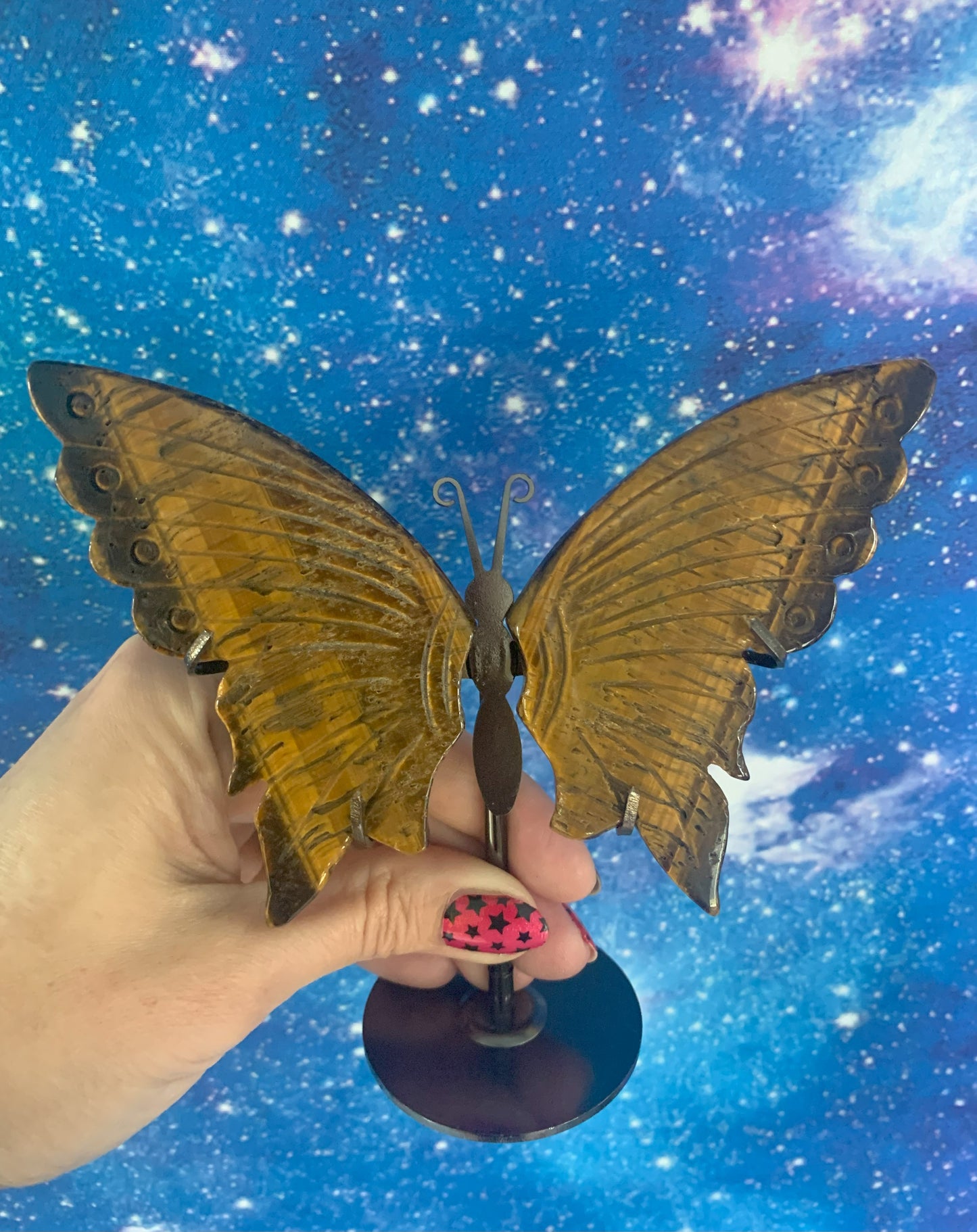 Tiger's Eye Butterfly on Stand