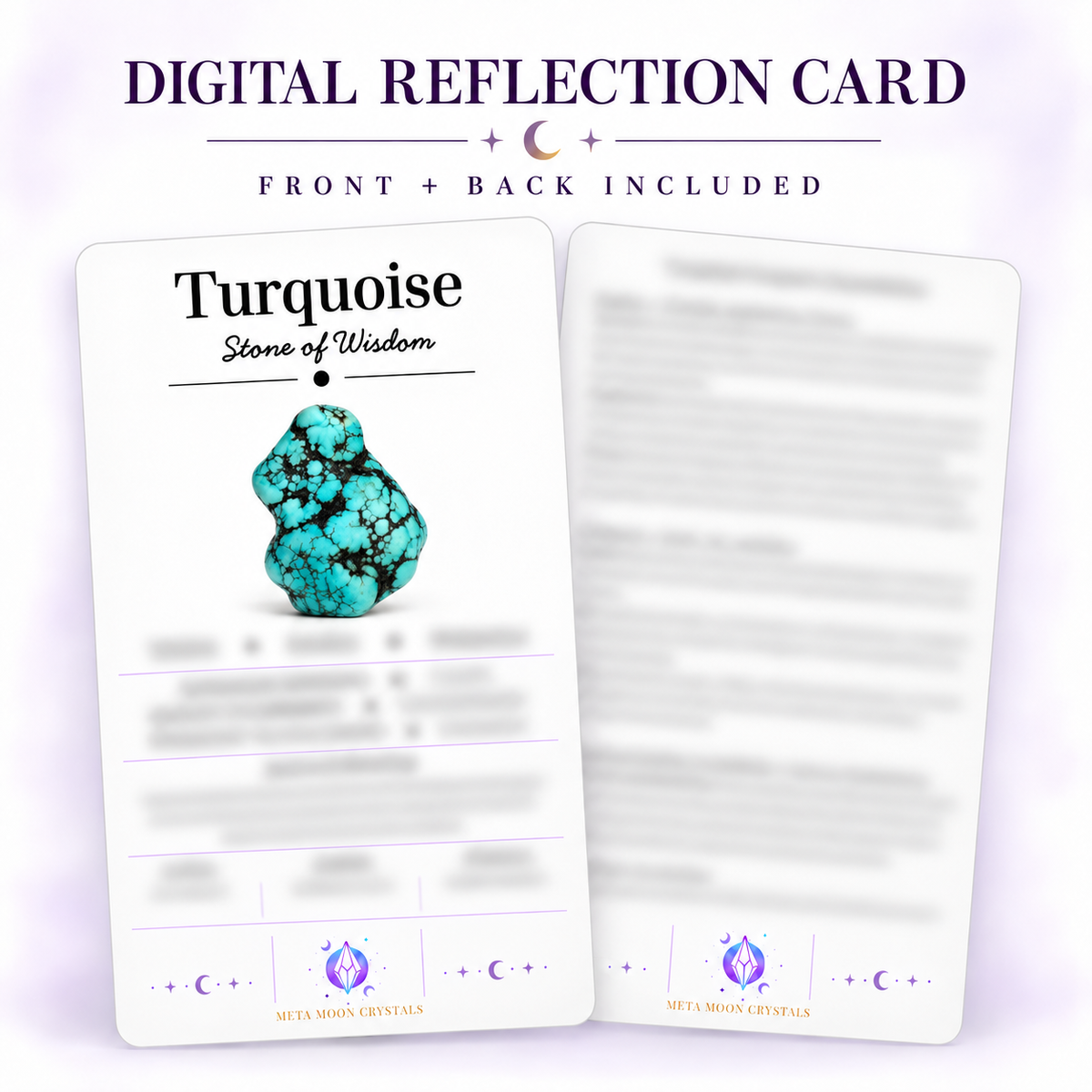 Turquoise Digital Reflection Card