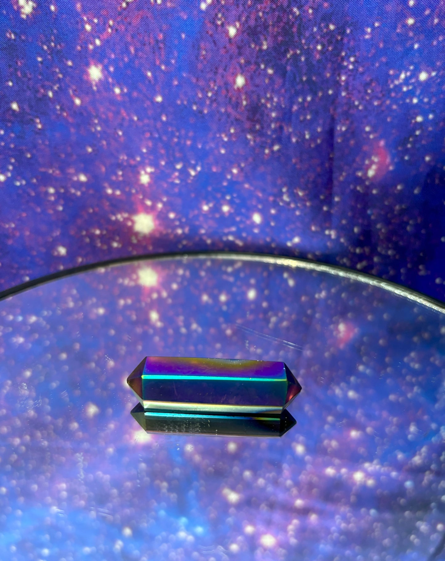 1" Rainbow Aura Double Terminated