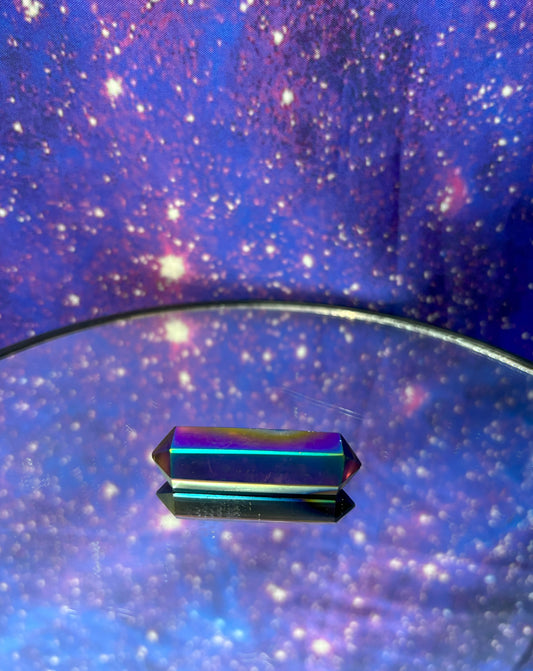 1" Rainbow Aura Double Terminated