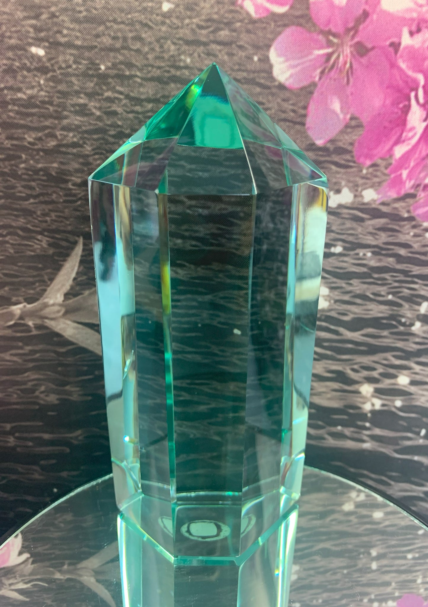 Aqua Blue Obsidian Tower