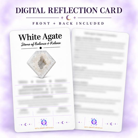 White Agate Digital Reflection Card