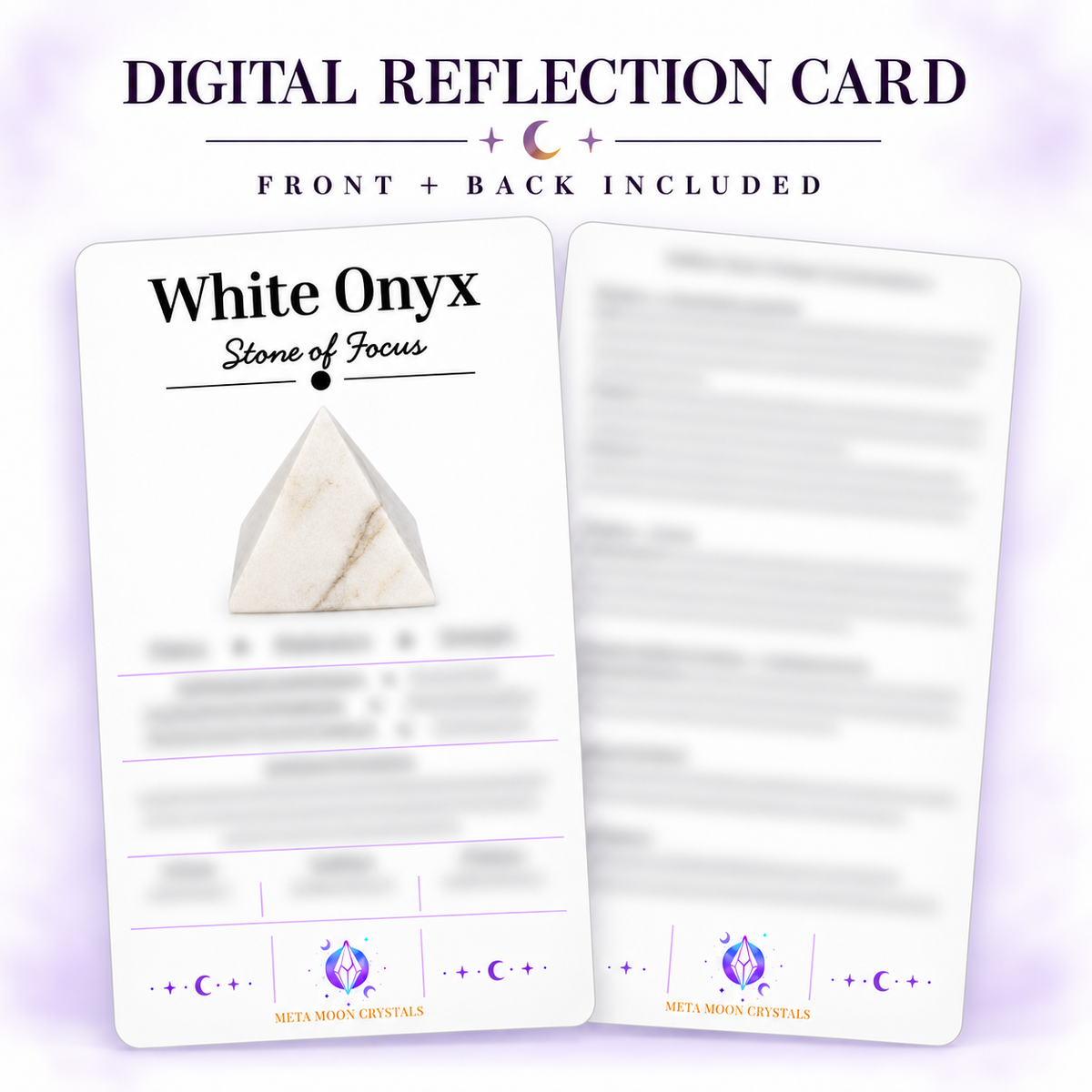 White Onyx Digital Reflection Card