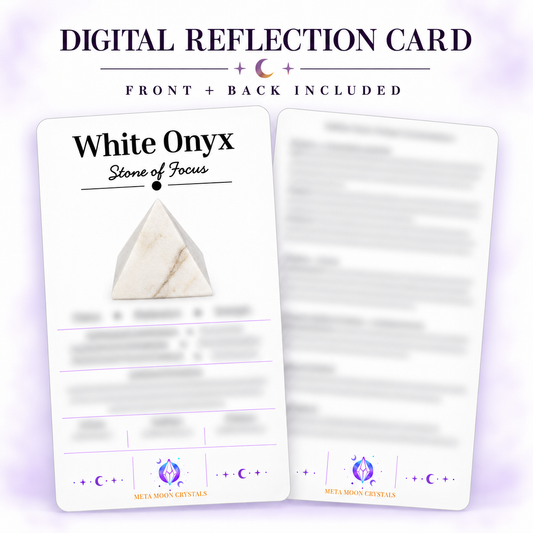 White Onyx Digital Reflection Card