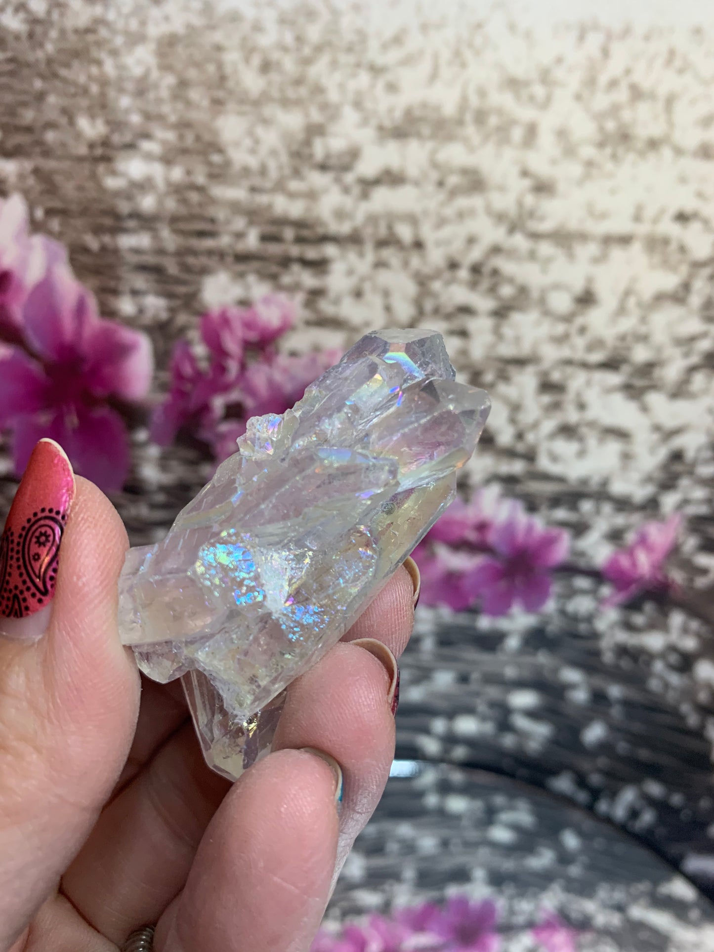 Angel Aura Quartz Crystal Cluster XS