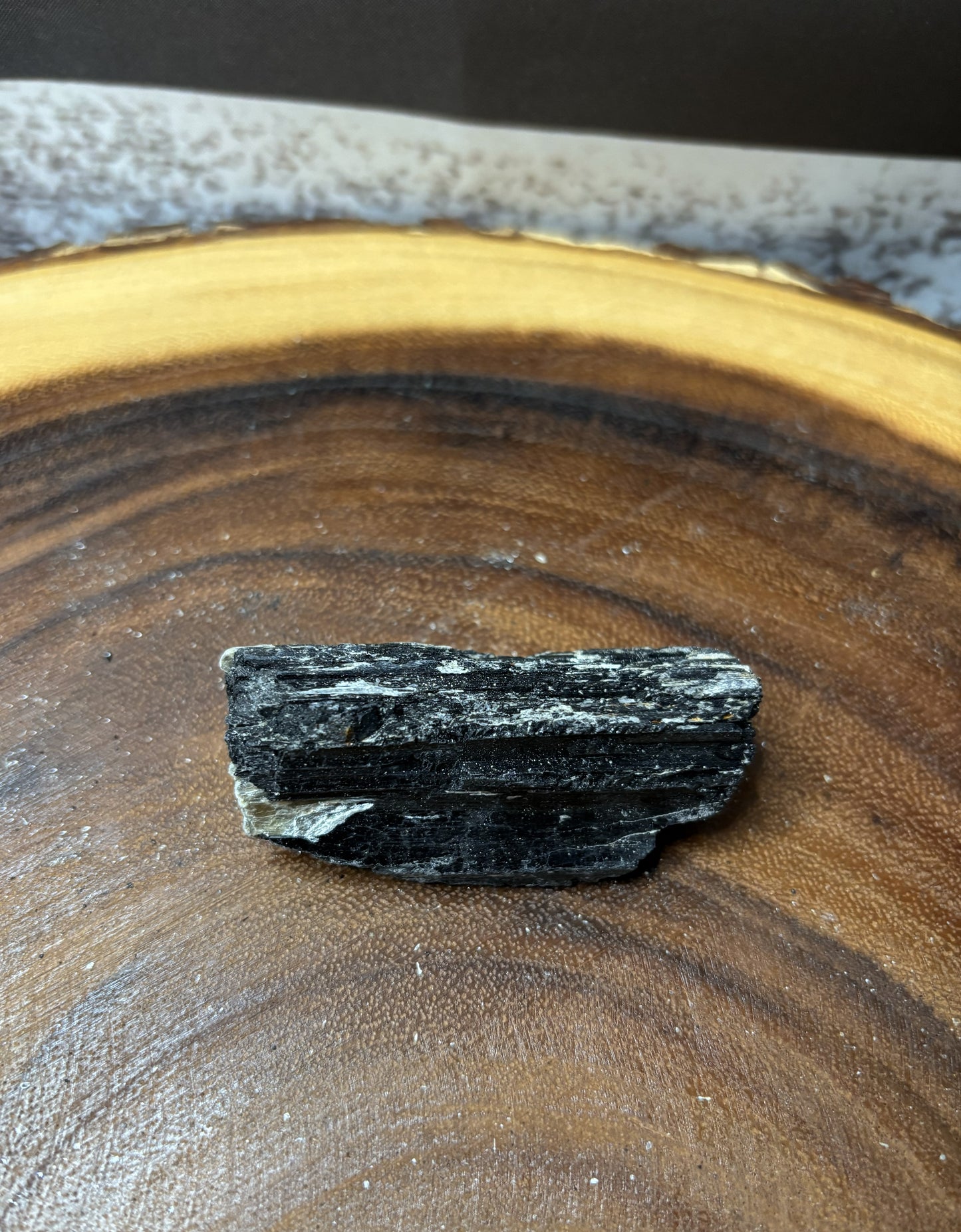 Natural Black Tourmaline with Muscovite