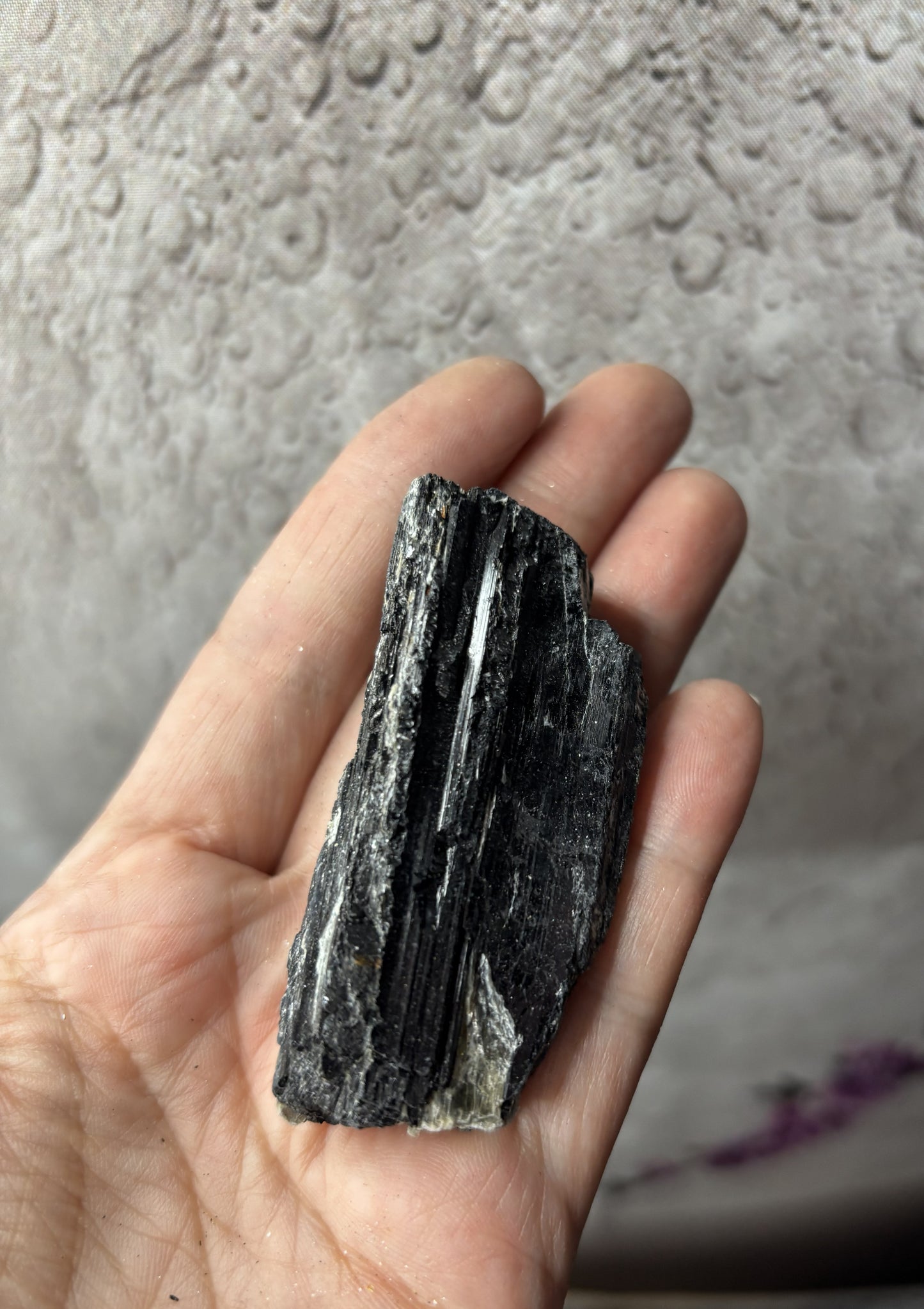 Natural Black Tourmaline with Muscovite
