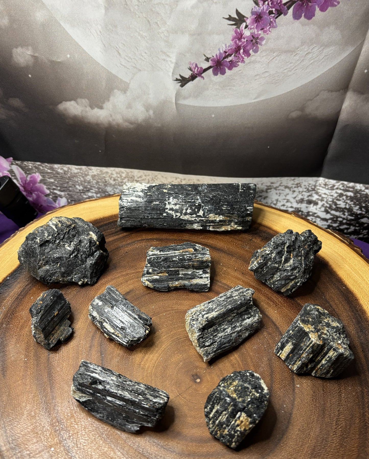 Natural Black Tourmaline with Muscovite