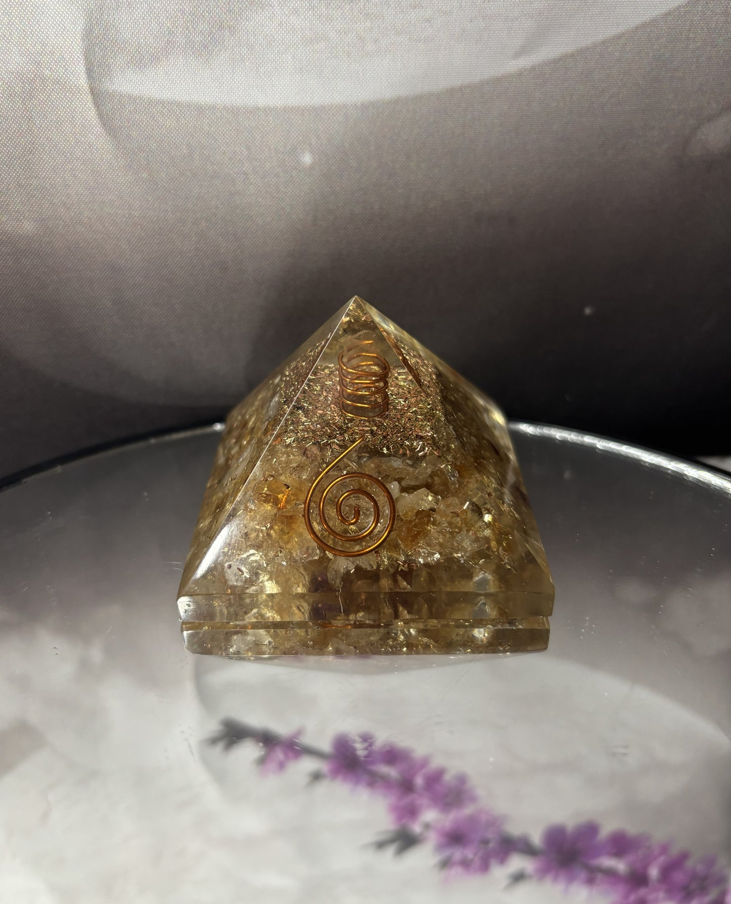 Citrine Orgonite Pyramid