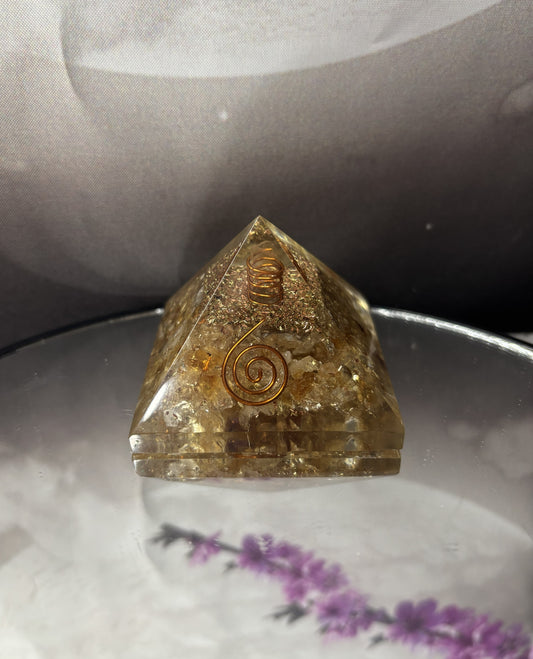 Citrine Orgonite Pyramid