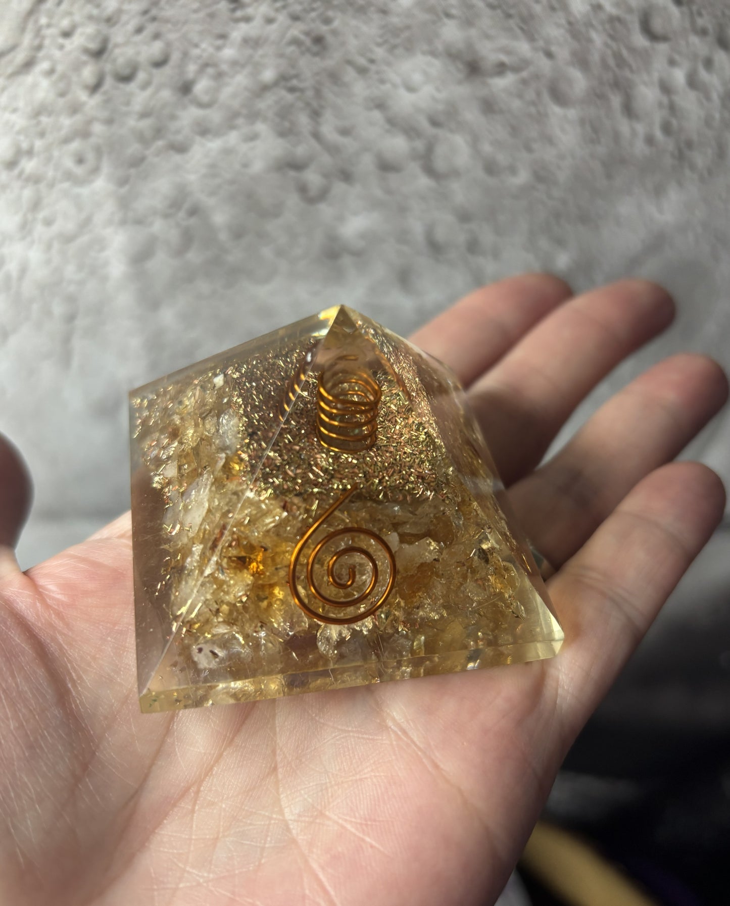 Citrine Orgonite Pyramid