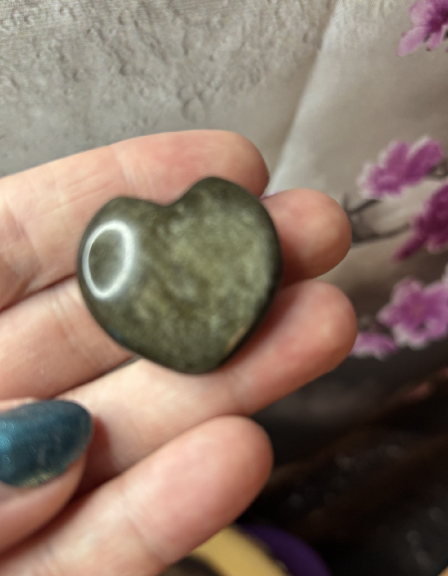 Gold Sheen Obsidian Hearts